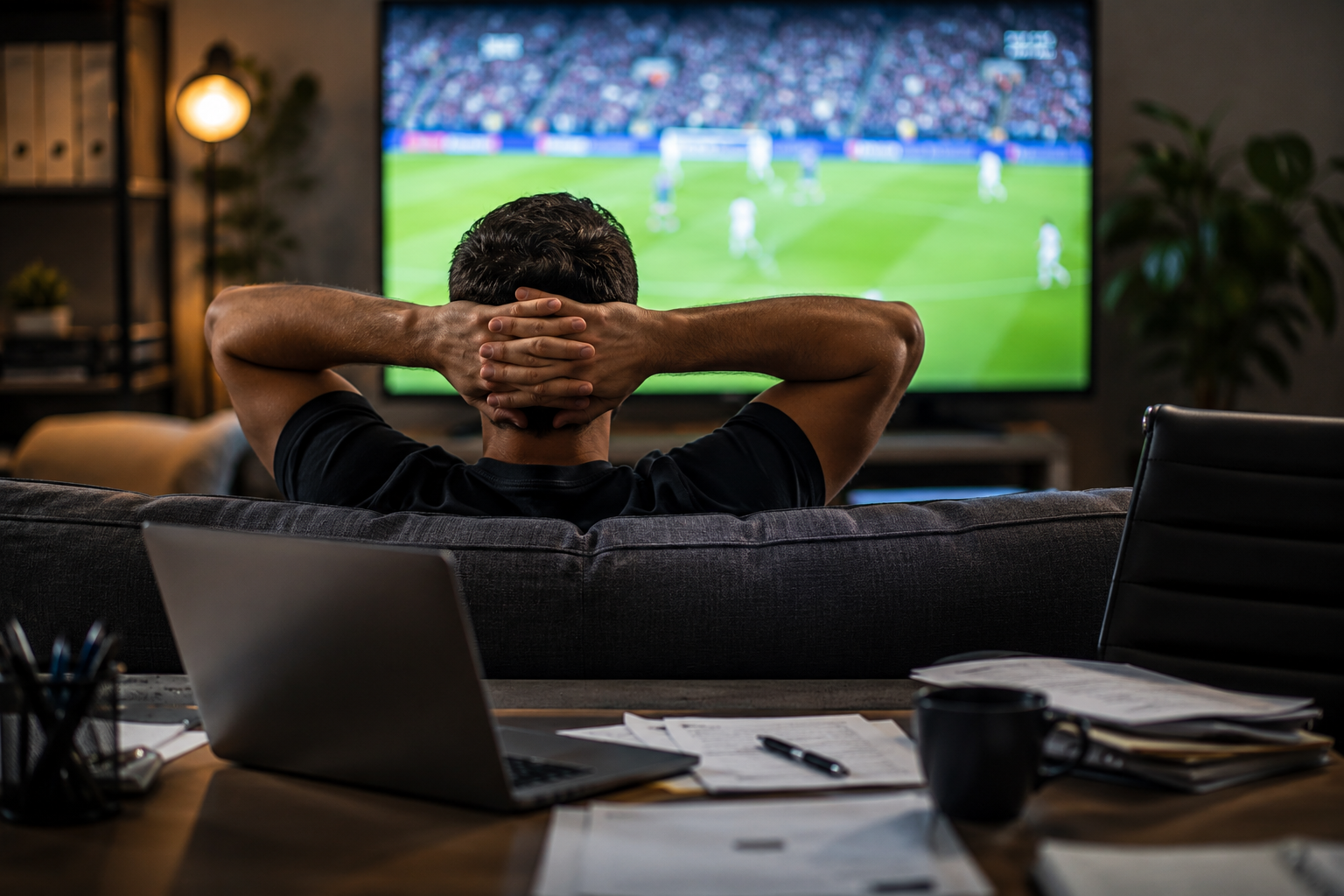 viendo el mundial desde el sillon de mi casa